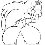  anal animated ass butt fingerless_gloves first_person_view gay gif gloves hedgehog looking_at_viewer looking_back male monochrome sega sonic_(series) sonic_the_hedgehog stockings thecon thigh_highs 