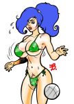  aqua_hair bikini breast_expansion bulge dick_growth erect_nipples erection futa futanari huge_breasts original shocked veins wyann 