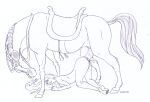  beastiality disney equine gwon horse line_art princess_aurora samson_(sleeping_beauty) sleeping_beauty tagme tail toes 