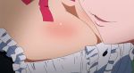  3_girls 3girls animated animated_gif breast_lick breast_licking breasts cleavage female genderswap gif kurosaki_mea lick licking maid multiple_girls to_love-ru to_love-ru_darkness tongue yuri yuuki_mikan yuusaki_riko 