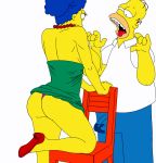  homer_simpson marge_simpson tagme the_simpsons white_background yellow_skin 
