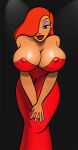  disney gigantic_ass gigantic_breasts green_eyes hourglass_figure hyper_breasts jessica_rabbit leaning_forward looking_at_viewer nipples_visible_through_clothing red_dress red_hair sexy sexy_ass sexy_body sexy_breasts summerwine who_framed_roger_rabbit 
