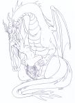  beastiality disney dragon gwon line_art maleficent princess_aurora rule_63 sleeping_beauty tagme 