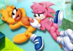  amy_rose bbmbbf classic_amy_rose mobius_unleashed palcomix ray_the_flying_squirrel sega sonic_the_hedgehog_(series) 