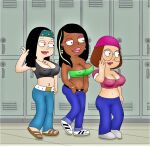  american_dad breasts crossover erect_nipples family_guy glasses hayley_smith meg_griffin pants roberta_tubbs see-through tabbypurrfume the_cleveland_show thighs 