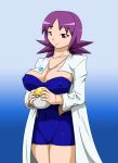 1girl alluring big_breasts breasts female_only one-piece_swimsuit poke_ball pokemon professor_ivy solo_female speeds swimsuit