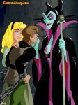  bdsm blonde_hair bondage boots cartoonvalley.com disney femdom gloves helg_(artist) leather maleficent prince_phillip princess_aurora sleeping_beauty spanking thigh_high_boots watermark web_address web_address_without_path whip whipping witch 