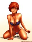  beach big_ass big_breasts bikini hot red_hair ronindude sea 