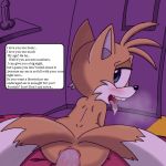  2boys anal fox furry hedgehog looking_at_viewer looking_back miles_&quot;tails&quot;_prower penetration sega sonic_the_hedgehog tails text yaoi 