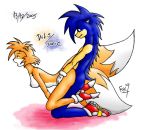  doggy_position fox7 genderswap miles_&quot;tails&quot;_prower millie_tailsko multiple_tails rule_63 sega sonic sonic_the_hedgehog tail tongue tongue_out 