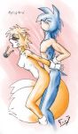  blindfold closed_eyes doggy_position fox7 from_behind genderswap miles_&quot;tails&quot;_prower millie_tailsko multiple_tails nude rule_63 sega sonic sonic_the_hedgehog tail wrist_grab 