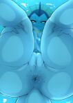 1girl anthro anus ashraely ass ass_focus big_anus big_ass big_breasts biting_lip blue_body blue_fur blue_skin breasts creatures_(company) digital_media_(artwork) eeveelution eyelashes female_only fins furry game_freak gen_1_pokemon genitals half-closed_eyes high_res holding_legs legs legs_up looking_at_viewer nintendo pokemon pokemon_(anime) pokemon_(creature) pokemon_(game) pokemon_(species) presenting presenting_anus presenting_ass presenting_hindquarters presenting_pussy pussy showers_(pokemon) smile solo_female tail thick_thighs thighs underwater vaporeon water water_type_pokemon
