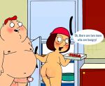 american_dad barry_robinson blushing crossover dialogue erection family_guy meg_griffin nude puffy_pussy red_anus uso_(artist)