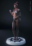 1girl 360 360_view 3d animated ass big_ass big_breasts breasts brigitte_(overwatch) brigitte_lindholm female female_only no_sound overwatch solo turntable vgerotica video webm