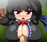  1girl animated animated_gif asymmetrical_wings black_hair blush breasts crying engulfing_paizuri gif houjuu_nue huge_breasts joullyn paizuri paizuri_under_clothes penis red_eyes touhou uncensored wings 