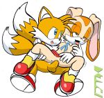  1boy 1girl bunny cream_the_rabbit fox girl_on_top hetero lagomorph male/female miles_&quot;tails&quot;_prower multiple_tails palcomix rabbit reverse_cowgirl_position sega skirt sonic_(series) sonic_the_hedgehog_(series) spread_legs tail vaginal 