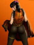  alluring ass big_ass bubble_ass bubble_butt chinese_clothes erodrunky large_ass lesseinsanimer lifting_skirt ling_xiaoyu looking_at_viewer looking_back namco tekken tight_clothing twin_tails 