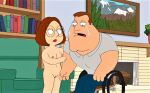 breasts crying crying_with_eyes_open erect_nipples family_guy glasses gp375 joe_swanson meg_griffin nude shaved_pussy thighs