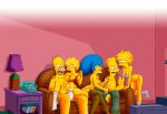  aged_up bart_simpson bra breasts brother_and_sister croc_(artist) edit family father_and_daughter homer_simpson horny incest lisa_simpson maggie_simpson marge_simpson mother_and_son panties penis stroking the_simpsons 