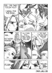 aerith_gainsborough bedroom breasts cloud_strife comic final_fantasy final_fantasy_vii limit_break monochrome nipples pussy touching undressing