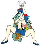  bdsm bondage bound breasts cuffs cunnilingus handcuffs junsaa_(pokemon) licking monster officer_jenny oral pokemon porkyman pussylicking skirt spread_legs squirtle squirtle_squad 