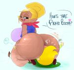  1boy 1girl 2021 ass big_ass big_breasts blonde_hair bottomless brown_skin bubble_ass bubble_butt facesitting fat_ass fat_butt high_res huge_ass huge_breasts imminent_sex large_ass large_butt link looking_at_partner looking_back looking_down male narrowed_eyes nintendo ota_(artist) round_ass seductive sex sexually_suggestive sexy sexy_ass sexy_body sexy_breasts sideboob simple_background sitting_on_face sitting_on_person smelly_ass speech_bubble tetra the_legend_of_zelda thick_ass thick_thighs thighs thumbs_up toon_link video_games white_background wide_hips wiggle_lines wind_waker yellow_hair 