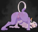  all_fours anus ass ass_up blush breasts claws drooling fangs female furry in_heat inviting mienshao nintendo pokemon presenting presenting_hindquarters pussy pussy_juice red_eyes saliva sunibee sunnysoda video_games 