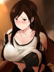 1boy 1girl big_breasts breast_grab breasts cafekun cleavage final_fantasy final_fantasy_vii long_hair looking_at_viewer male male/female pov tifa_lockhart video_game_character video_game_franchise 