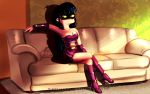  1girl amy_wong couch deviantart female_only futurama looking_at_viewer miss_futurama_(artist) solo_female 