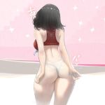  1girl anime ass ecchi panties sexy_ass solo twitter white_panties 