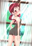  1girl ass breasts erect_nipples ether-core female_only gochuumon_wa_usagi_desu_ka? is_the_order_a_rabbit? looking_back megumi_natsu nipples pigtails red_hair redhead see-through smile solo_female window 