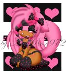 big_breasts cleavage laury_the_hedgecat laurypinky972_(artist) original_character pink_hair sega sonic_(series)