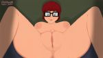  1girl breasts brown_hair eropharaoh female female_human female_only freckles freckles_on_breasts glasses human looking_at_viewer naked_glasses nipples nude pussy rectangular_eyewear scooby-doo short_brown_hair short_hair solo spread_legs tagme velma_dinkley 