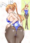 1girl absurd_res alluring animal_ears ass ass_focus backless_leotard big_breasts blue_footwear blue_leotard blush breasts brown_eyes brown_hair chinese_zodiac cleavage covered_navel curvy dead_or_alive dead_or_alive_2 dead_or_alive_3 dead_or_alive_4 dead_or_alive_5 dead_or_alive_6 dead_or_alive_xtreme_beach_volleyball detached_collar embarrassed fake_animal_ears fake_tail female_focus frown full_body hair_ribbon hairband high_res highleg highleg_leotard huge_ass kasumi kasumi_(doa) leotard long_hair looking_at_viewer matching_hair/eyes multiple_views neck_tie open_mouth pantyhose playboy_bunny ponytail rabbit_ears rabbit_tail ribbon silf standing strapless strapless_leotard tail tecmo thick_thighs thighs thong thong_leotard wide_hips year_of_the_rabbit yellow_ribbon