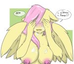  1girl ambris anarchy_bunny anthro big_breasts blush breasts cum cum_on_face cute english_text equine female fluttershy fluttershy_(mlp) friendship_is_magic furry my_little_pony nipples pegasus pony text wings 