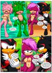 1boy 2girls after_sex amy_rose anthro barefoot bbmbbf blush breasts comic female male male/female manic_the_hedgehog mobian_(species) mobian_mating_season_(comic) mobius_unleashed navel nipples nude palcomix penis pussy sega shadow_the_hedgehog sonia_the_hedgehog sonic_the_hedgehog_(series)