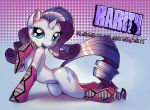  1girl 2013 blue_eyes boots curly_hair cutie_mark english_text equine female feral fim friendship_is_magic fur gloves gsphere hair happy horn horse long_hair looking_at_viewer mlp my_little_pony pony purple_hair rarity smile solo stockings text unicorn white_fur 