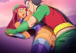  1boy 1girl ahegao big_breasts dc_comics dcau dick_grayson koriand&#039;r male male/female missionary neocoill nipples penis penis_in_pussy red_hair robin sex starfire superheroine teen_titans vaginal vaginal_sex 