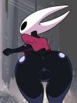  1girl anonymouse anus arthropod ass back_view big_ass black_body black_skin bubble_butt cloak female_only hollow_knight hollow_knight_(game) hornet hornet_(hollow_knight) insect mostly_nude pussy red_cloak sexy sexy_ass sexy_body solo_female team_cherry viewed_from_behind 