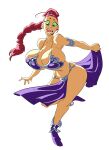  1girl big_breasts bikini breasts cosplay cute dc_comics gigantic_breasts huge_breasts partially_clothed ponytail princess_leia_organa red_hair slave_bikini slave_leia slave_leia_(cosplay) slb solo_female solo_focus star_wars starfire swimsuit tan_skin teen_titans thick_thighs wide_hips 