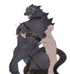  aaassstaro anal anthro_penetrated big_ass big_bulge blush bulge chest_grab duo looking_at_partner male_on_male male_penetrating mammal muscular_anthro original pecs penis small_dom_big_sub thighs thong yaoi 