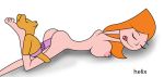  ass candace_flynn dildo helix nipple open_mouth phineas_and_ferb sex_toy teddy teddy_bear white_background 