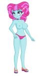 1girl blue_eyes breasts equestria_girls female female_only friendship_is_magic kiwi_lollipop_(eg) mostly_nude my_little_pony no_bra panties solo standing sunset&#039;s_backstage_pass topless transparent_background