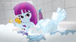  1girl bath bathing bathroom bathtub breasts equestria_girls female female_only friendship_is_magic indoors long_hair looking_at_viewer my_little_pony mystery_mint nude solo 