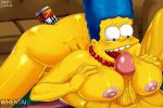  anal_insertion duff_beer lanza large_breasts marge_simpson paizufella paizuri the_simpsons veiny_penis whentai yellow_skin 