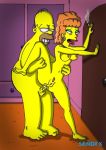  amber_pai_gow_simpson anal breasts cigarette from_behind homer_simpson nude pussy senor_x_(artist) smoking standing_sex the_simpsons yellow_skin 