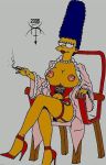  breasts marge_simpson the_simpsons topless yellow_skin 