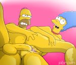  homer_simpson marge_simpson pbrown the_simpsons vaginal yellow_skin 