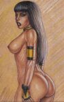 1girl alluring areola ass breasts edithemad female_only looking_at_viewer midway_games mortal_kombat nipples nude tanya tanya_(mortal_kombat)