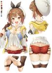 1girl 1girl 1girl ass atelier atelier_ryza barefoot big_ass breasts brown_hair clothed_female feet female_focus female_only hat high_res hyouta_(nekogamirin_c) panties reisalin_stout short_hair smile solo_female solo_focus stockings tagme teen thick_thighs thighs video_game_character video_game_franchise